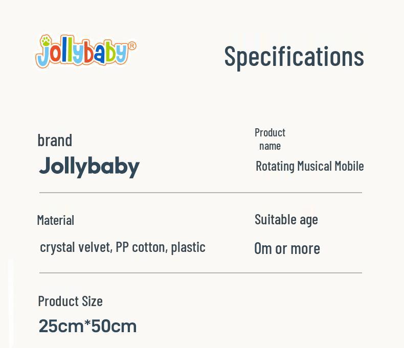 Rotierendes Musik-Mobile mit beruhigender Schlafmelodie für das Babybett