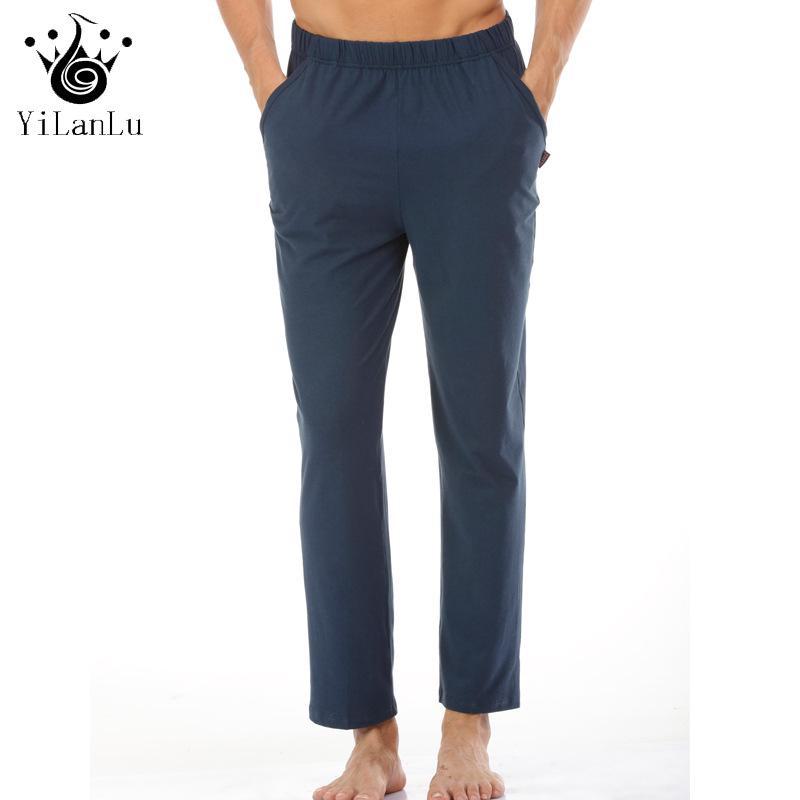Yilanlu Men's Modal Cotton Loose Pajama Pants - Lightweight Summer Air-Conditioned Trousers