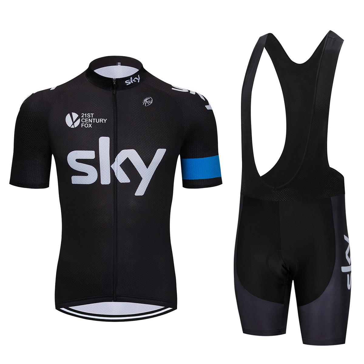 

Bicycle Clothing Sky Team Mountain Bike Bicycle Team Edition Cycling Suit Set Strap Short Sleeve Set 2026 Summer Breathable Cycling Suit Set XXL