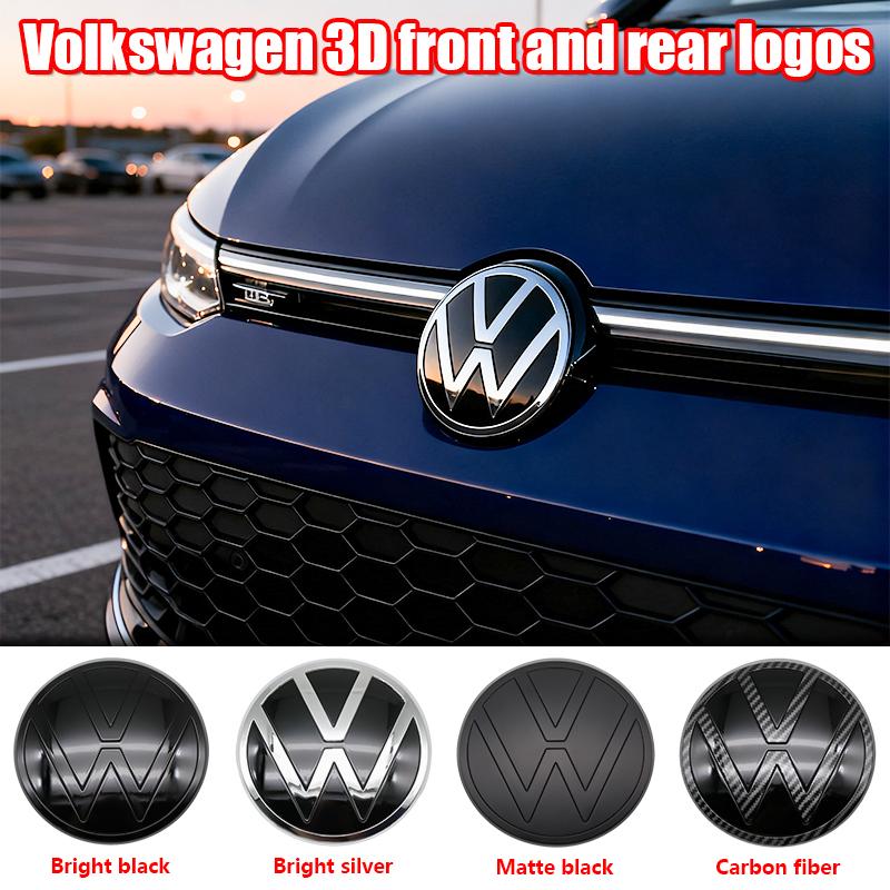 140mm Car Front 122mm Rear Trunk Emblem Grille Lid Logo Badge and Accessories For VW Golf 8 Car Modification Upgrade Accessories Zl1