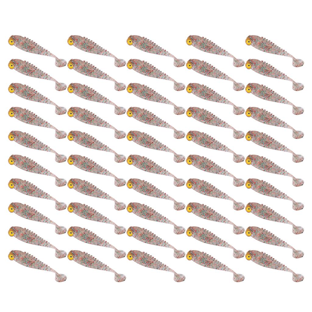 50PcsCelsiusBag Artificial Fishing Lures Soft Silicone Baits Lifelike Paddle Tail Swimbait