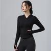 Thin Summer Yoga Jacket: Light Hooded Zip-Up, Quick-Dry, Long Sleeve, Sun Protection for Running
