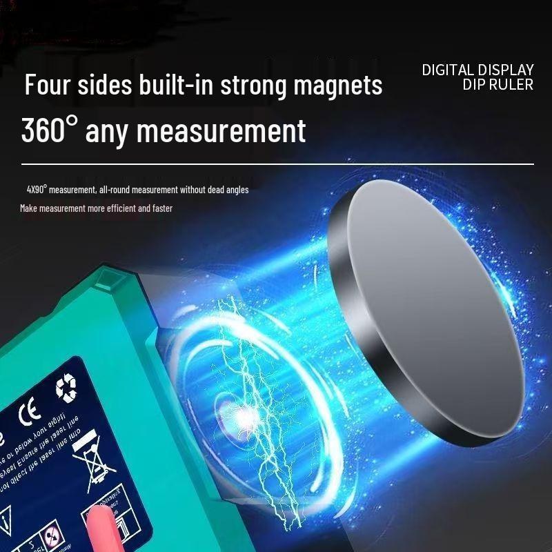 Cyfrowy inklinometr magnetyczny Precision 360° z inteligentnym wyświetlaczem laserowym i poziomicą