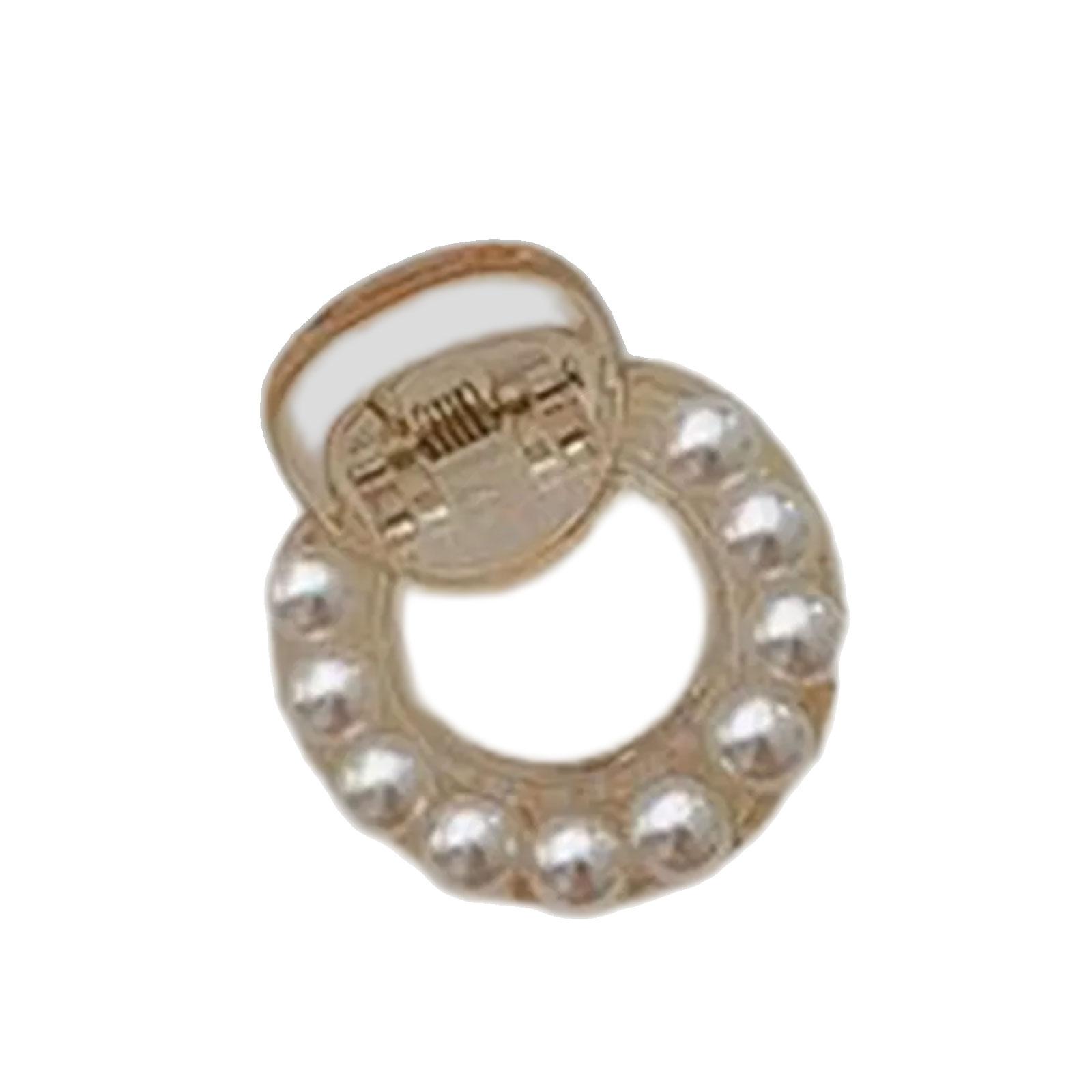 

Elegant Artificial Pearl Hair Claw Clip For Women With Stylish Design Perfect For All Hairstyles And Various Occasion C