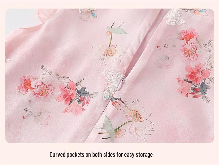 2026 New Cheongsam Girls' Chinese Style Summer Princess Dress
