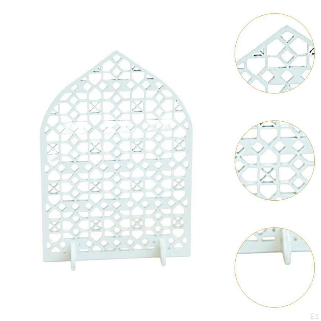 Wood Ramadan Decoration Shelf Figurine Islamic Eid Mubarak Kareem Table Sign