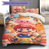 Super Mario Printed Duvet Cover Set Soft Polyester Microfiber Bedding Comforter Cover Pillowcase Home Decor -QJY