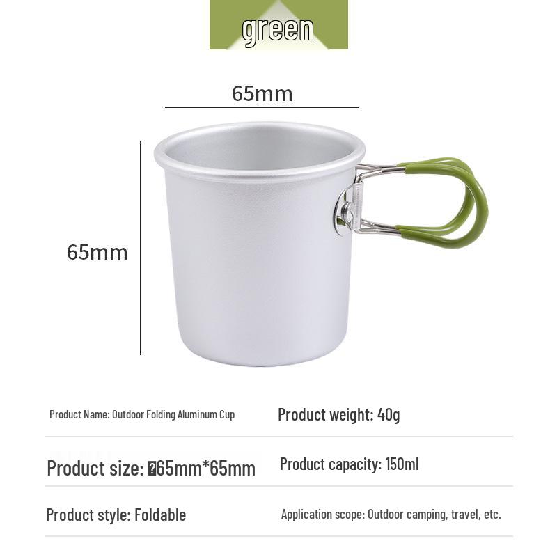 Portable Aluminum Alloy Folding Cup for Tea, Coffee, and Travel