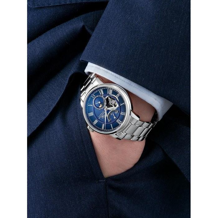 [Orient Star] ORIENT STAR Automatic Watch M45 F7 Mechanical Moon Phase Japanese Made 2-Year Warranty RK-BT0002L Men's Navy