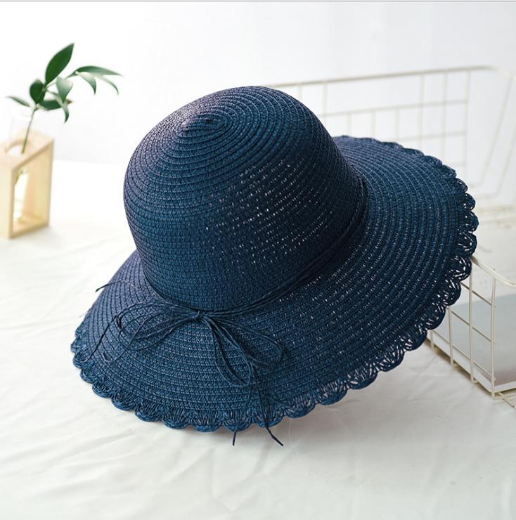 Leisure Women Breathable Fisherman Hat Beach Straw Hat