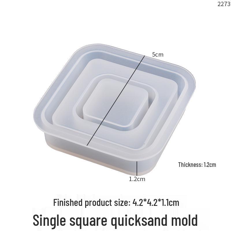 Poppy DIY Epoxy Resin Star Moon Double Layer Sand Keychain Silicone Mold