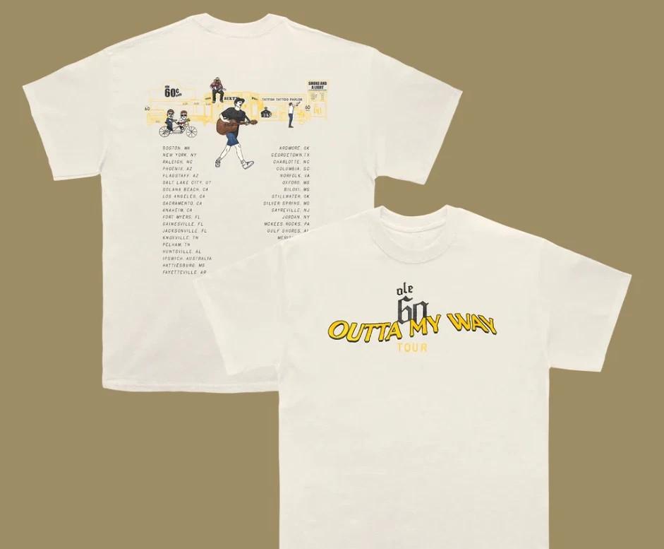2 Side Ole 60 Band Outta My Way Tour Cotton White S to 5XL T Shirt BL932
