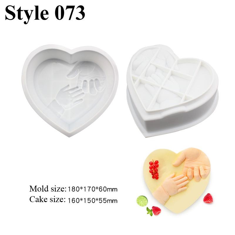

Creative Diy Parent Child Cake Mold Hand In Hand Silicone Mold French Mousse Cake Mold Jelly Chocolate Ice Cream Dessert Mold (As shown-16019)-
