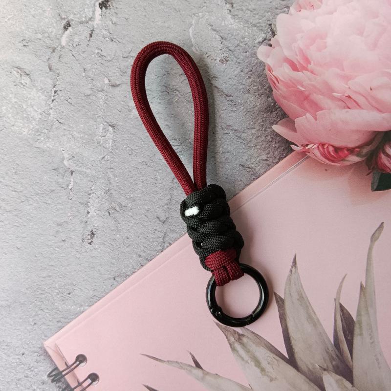 Color-Block Knotted Detachable Phone & Keychain Lanyard