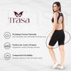 TRASA Women's Cotton Fashion Biker Workout Cycling Shorts, Black - XL