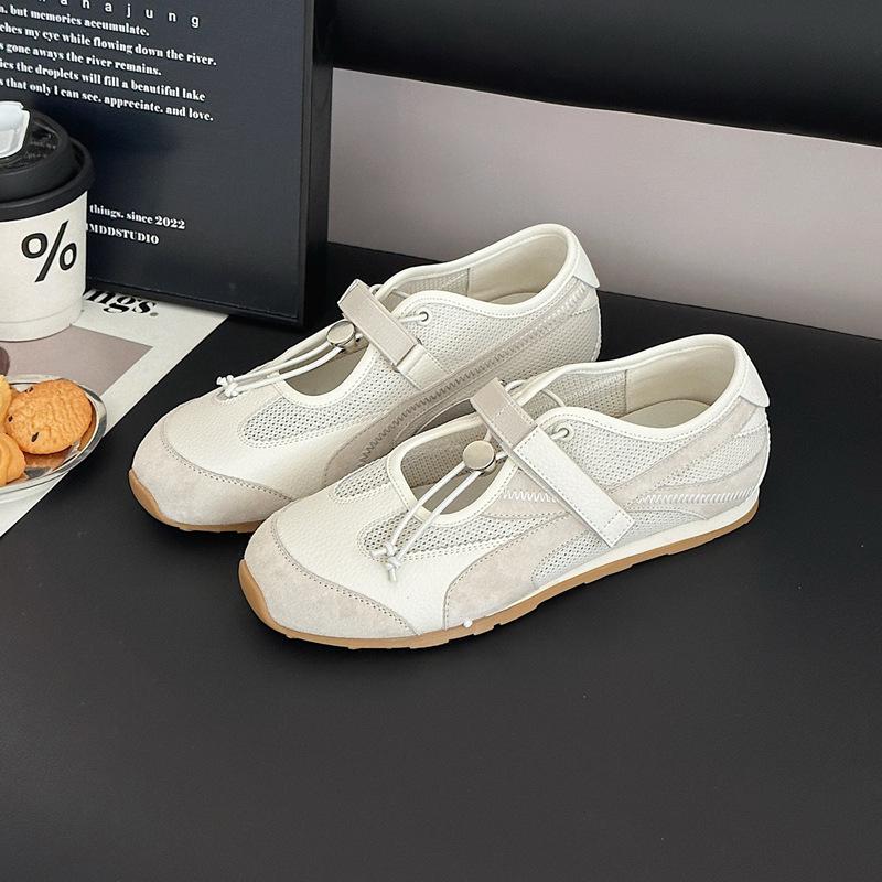 

Балетки в стиле ретро, нишевые туфли Мэри Джейн Dexun для женщин, лето 2025, тонкая дышащая сетка, универсальные легкие кеды на платформе 40