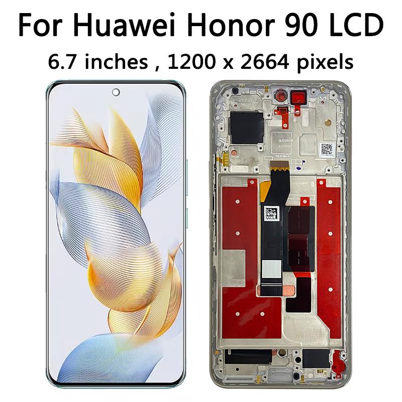 6.7" New For Huawei Honor 90 LCD Display Touch Screen Digitizer Assembly Honor90 REA-AN00, REA-NX9 Display With Fingerprints