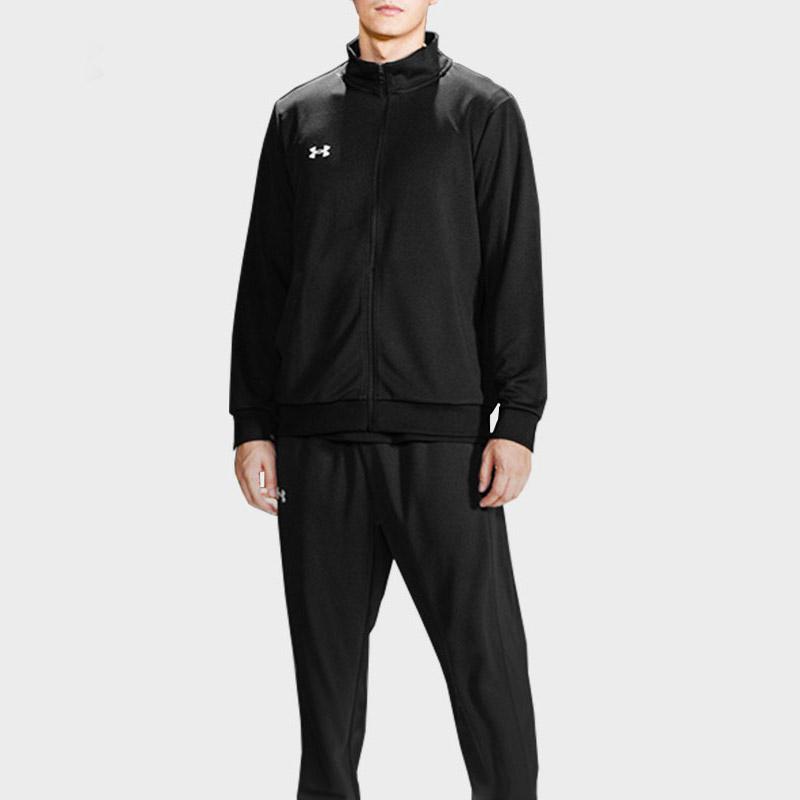 Under Armour Logo Knitted Jacket And Cuffed Knitted Pants Casual Sports Set Men Sets Black 21500437-001+23600704-001
