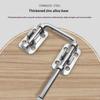 1 Set Silver/Black Non Perforated 90/180 Degree Gate Latch Stainless Steel Door Latch Lock Safety Thickened Door Buckle Fences