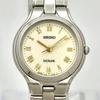 Used [New Battery] SEIKO EXCELINE Ladies Watch Roman Silver 4J41-0A50 100445