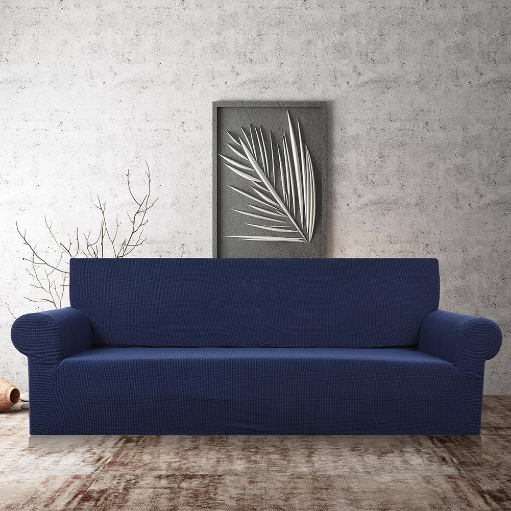 

Жаккардовый чехол на диван из спандекса 1/2/3/4-местный эластичный чехол на диван для гостиной, накидка на диван, защита мебели для детей и домашних животных 1 Seater тёмно-синий