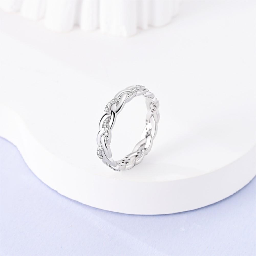 Anello Chiuso Intrecciato Semplice Lucido per Dita di Donna Gioielli Personalizzati Regali Trendy per Feste
