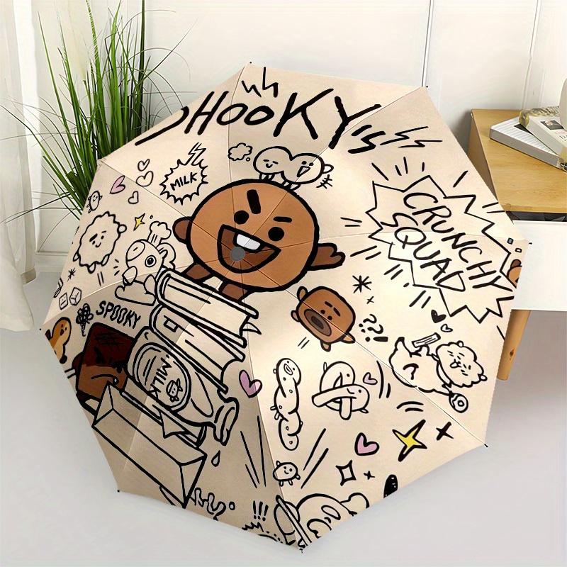 

1pc SHOOKY S CRUNCHY SQUAD Umbrella with Plastic Handle,Suitable for All Seasons Home Travel Outdoor UmbrellaM1326