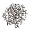 100 Stück Mini-Klammern Kleine Runde Pastellfarben Metallklammer für Scrapbooking Basteln Foto-Befestigung Bandbefestigung 5,5x11mm