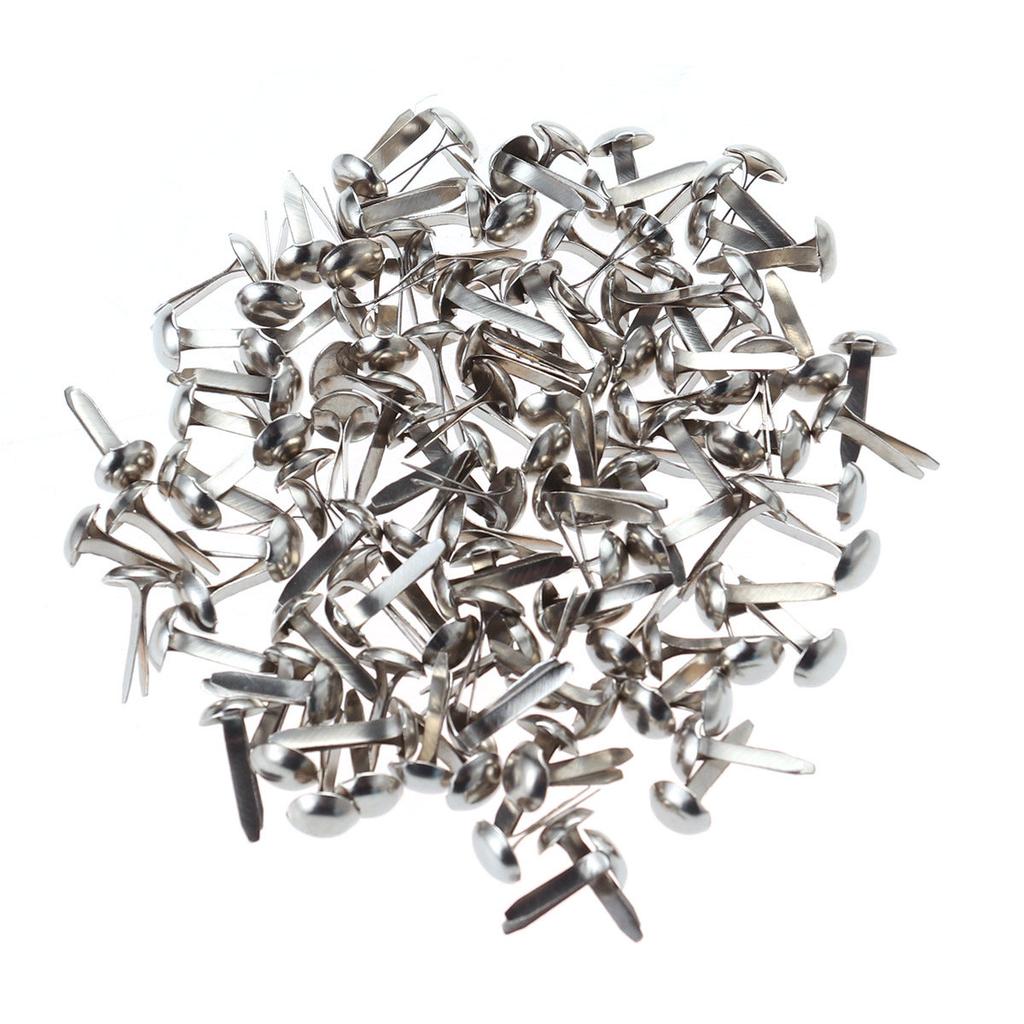 100 Stück Mini-Klammern Kleine Runde Pastellfarben Metallklammer für Scrapbooking Basteln Foto-Befestigung Bandbefestigung 5,5x11mm