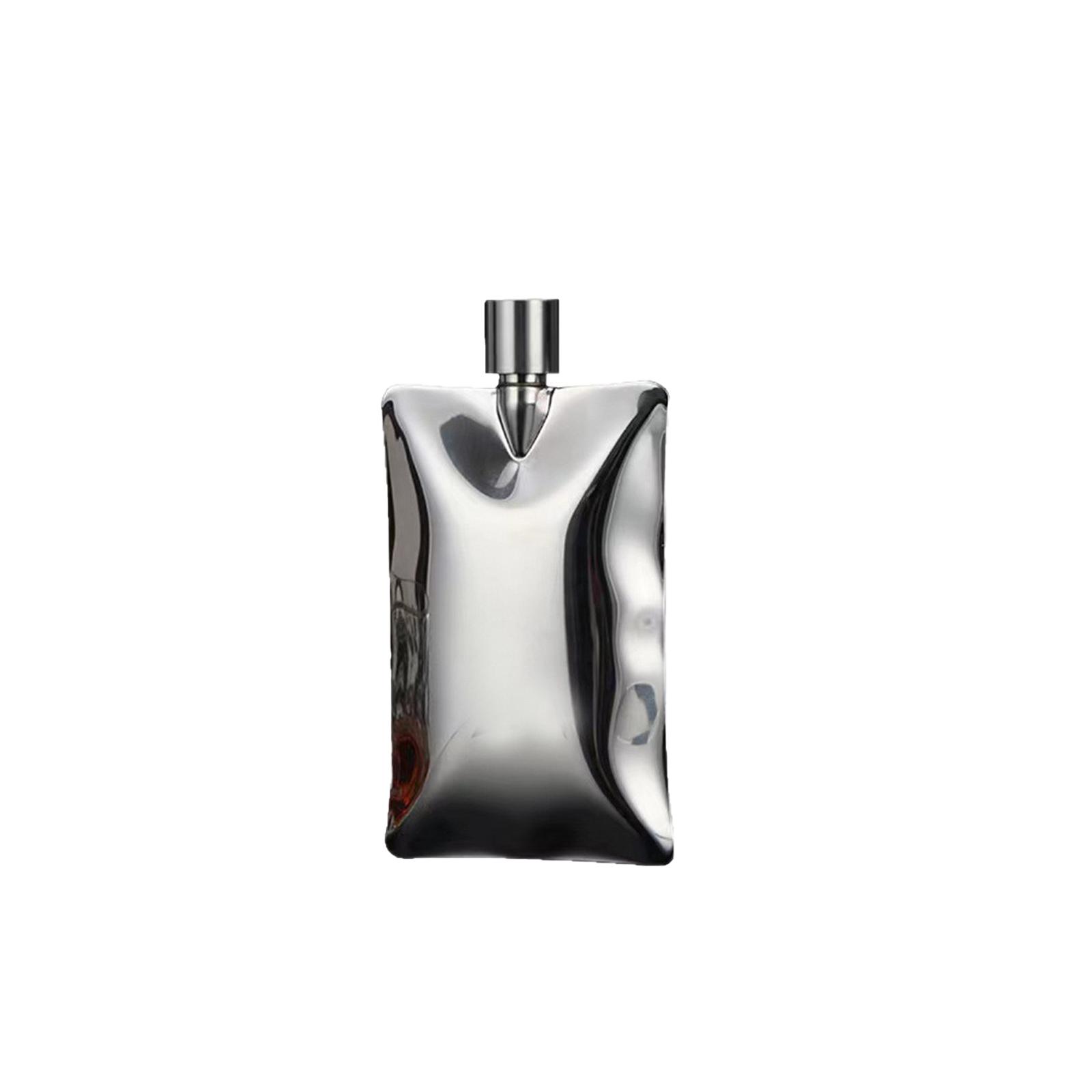 

5oz 140ml 304 Stainless Steel Wavy Surface Mirror Water Bag Design Wine Bottle Portable Hip Flask Drinking Supplies One Size срібний