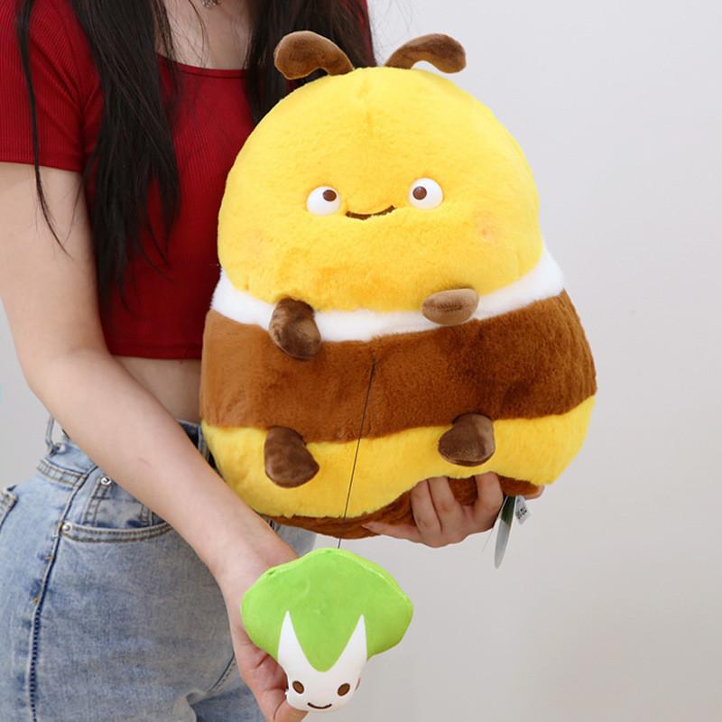 Adorable Bee Plush Toy Creative Pull String Stuffed Animal Soft Pp Cotton
