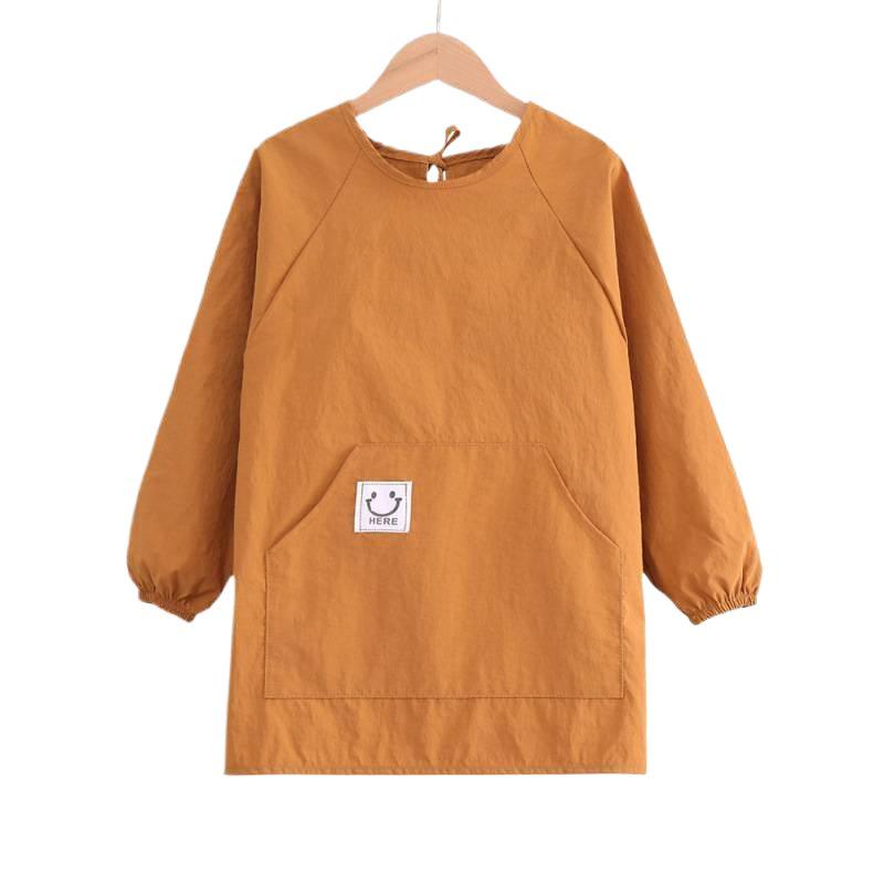 Children's Water-Resistant Long-Sleeve Apron for Meals and Art Activities