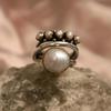 Punk Personalized Wide Ring Status Symbolizes European and American Luxury Wrapped with Irregular Lines