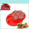 Versatile Eight Cavity Silicone Hamburger Patty Maker For Homemade Burger Delights