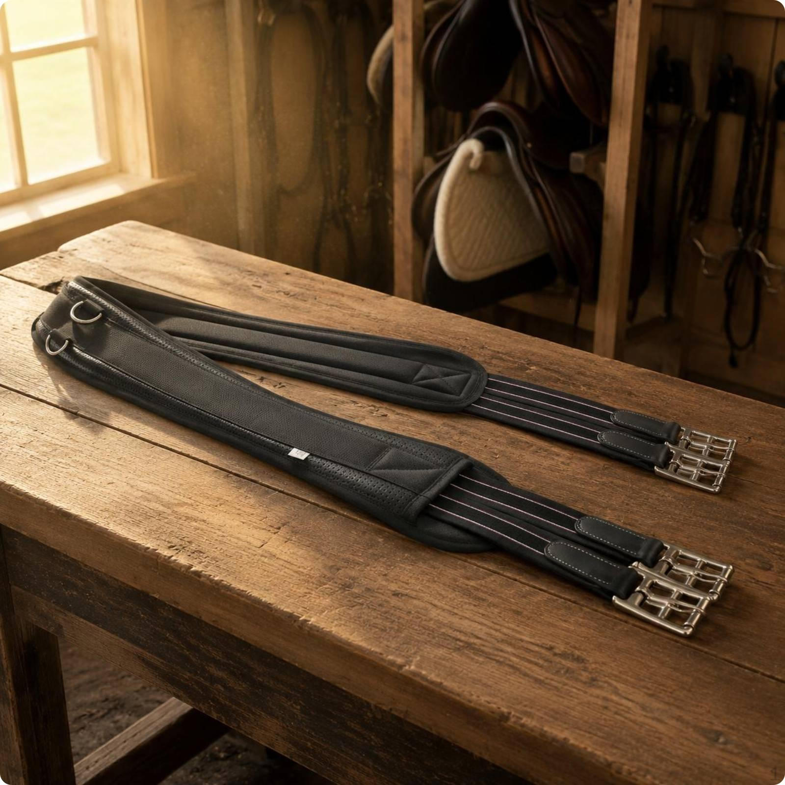 Horse Girth Reinforced Padded Saddle Stitched