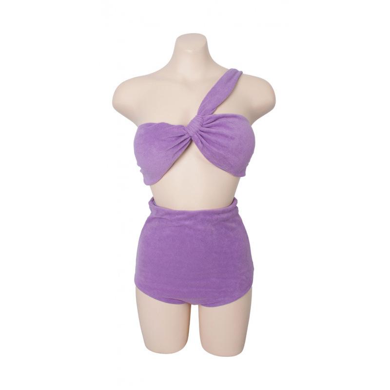 1011 new split high-waisted swimsuit for women, covering their belly and looking thin, beach vacation hot spring swimsuit for women [one piece]