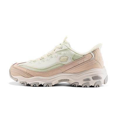 DLites Comode Casual Aumenta Altezza Scarpe Basse da Papà Sneaker Donna Bianco Rosa 150864-NTPK