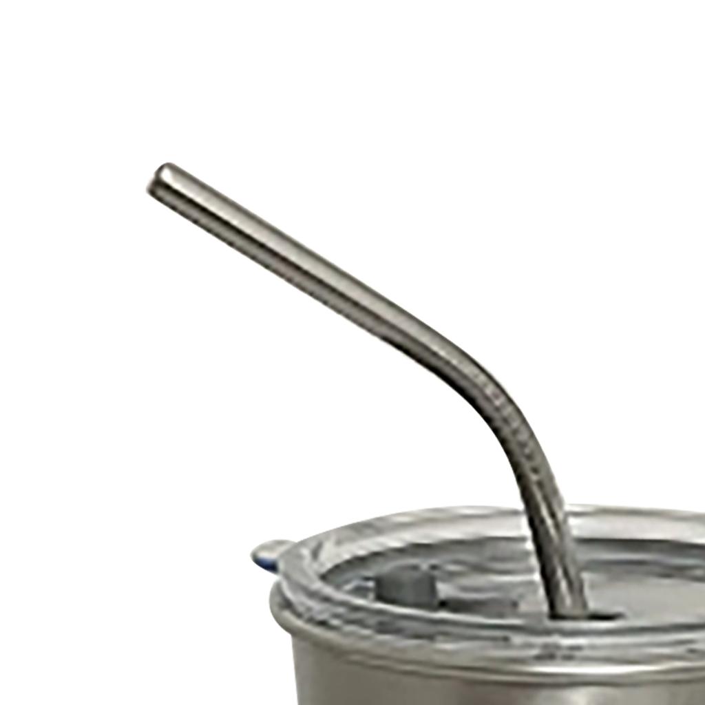 Kall Tumbler i Rostfritt Stål 500ml med Lock och Metallstrån Iskaffe Resemugg för Kaffe Vatten