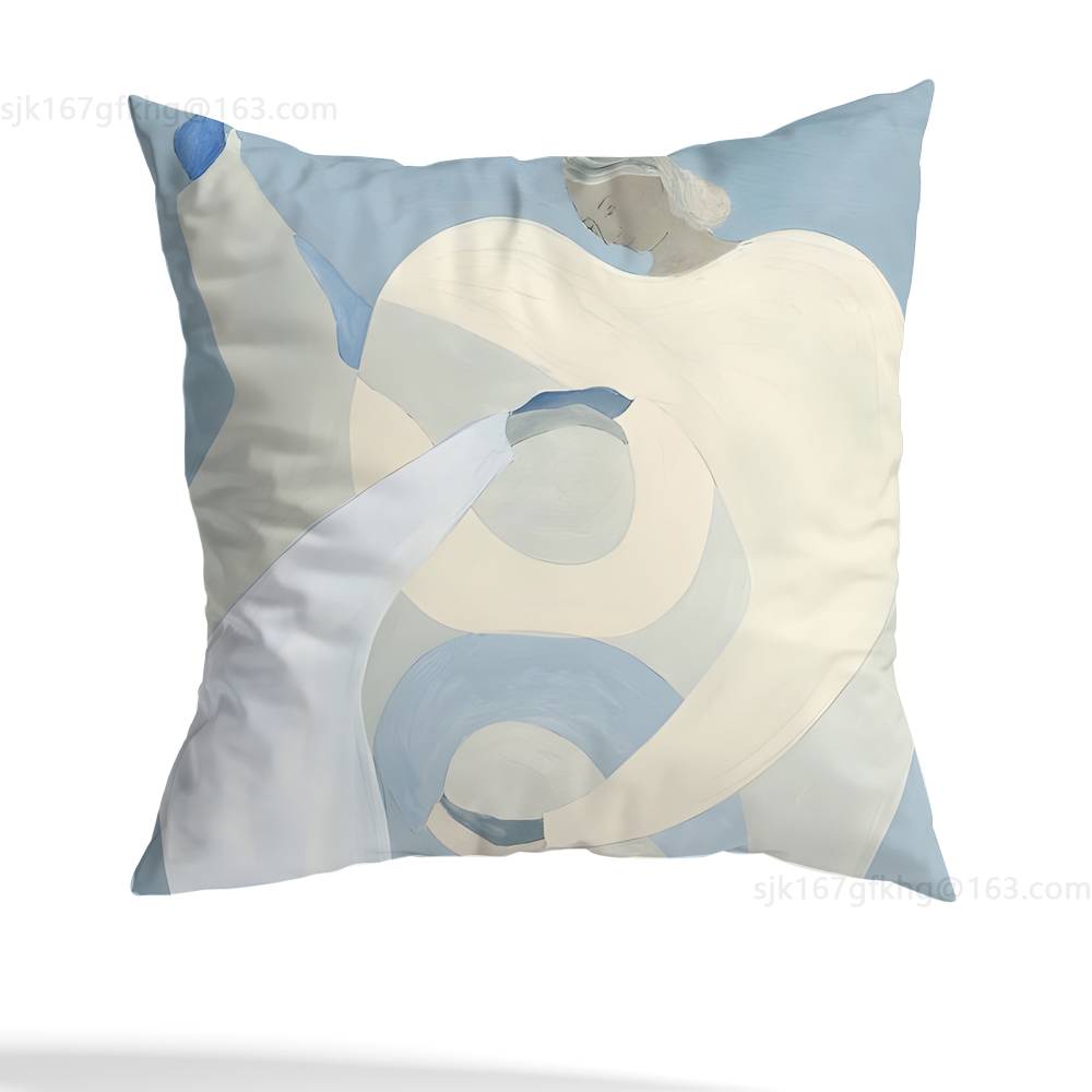

Abstract Woman Pillow Case Sofa Living Room Bedroom Headboard Backrest Cushion Square Cushion Nap Time 12x12Inch