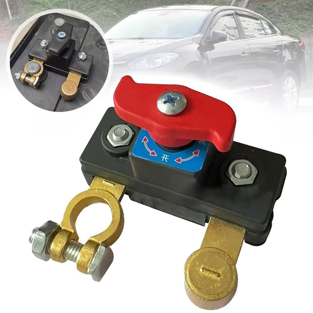 מתג ניתוק מצבר ידני קומפקטי עם ידית אדומה להתקנה קלה ובטיחות