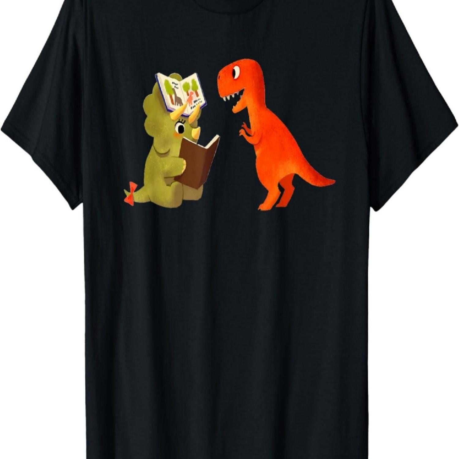 Cute Dinosaurs Book T-Shirt S