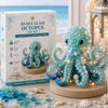 Sea Glass Christmas Tree 3D Glowing Handmade Art Set Octopus