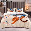 Cartoon Tiger Duvet Cover King Queen Animal Forest Theme Bedding Set for Kids Boys Girls Jungle Wildlife Polyester Quilt Cover