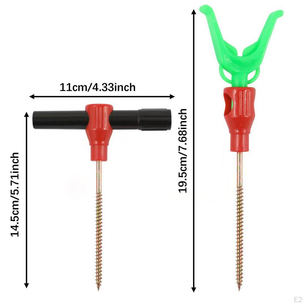 4x Tent Stakes Sturdy Metal Ice Fishing Shelter Anchors Accessories