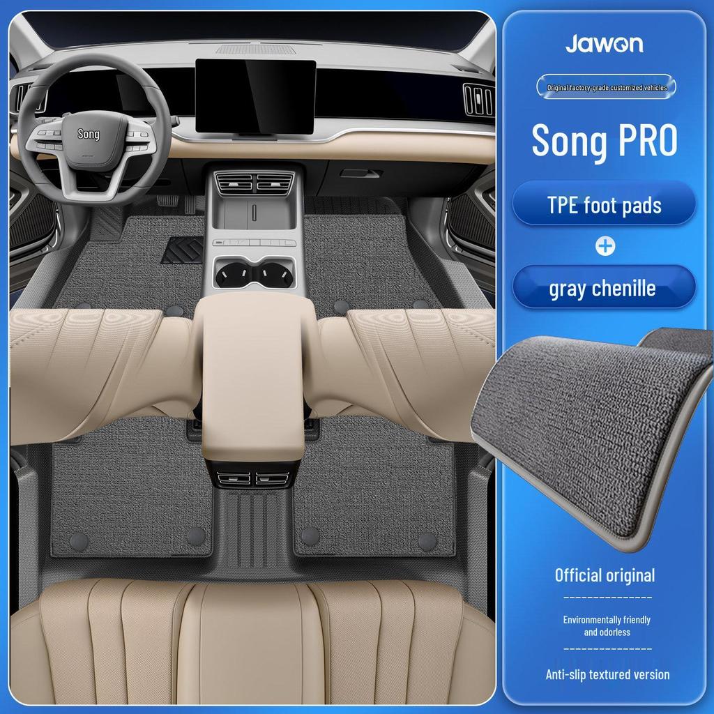 BYD Song PROTPE Floor Mats: Full Coverage, Fits 26 Models, Black Tech Design