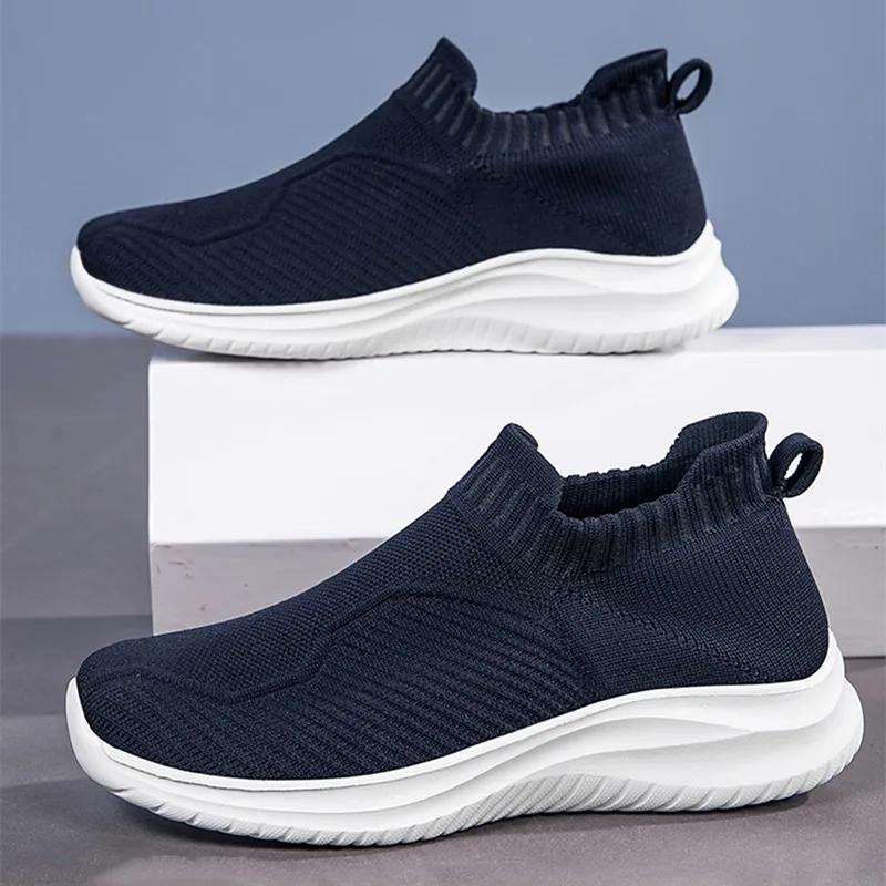 New Spring Summer Women Shoes Knitting Sock Women's Sneakers Breathable Women Flat Shoes Soft Bottom Casual Walking Shoes
