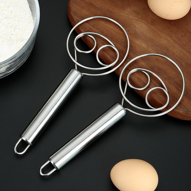 Dough Whisk Bread Mixer Stainless Steel Cake Pastry Flours Dough Blenders With Hanging Hole Kitchen Baking Blender Tools