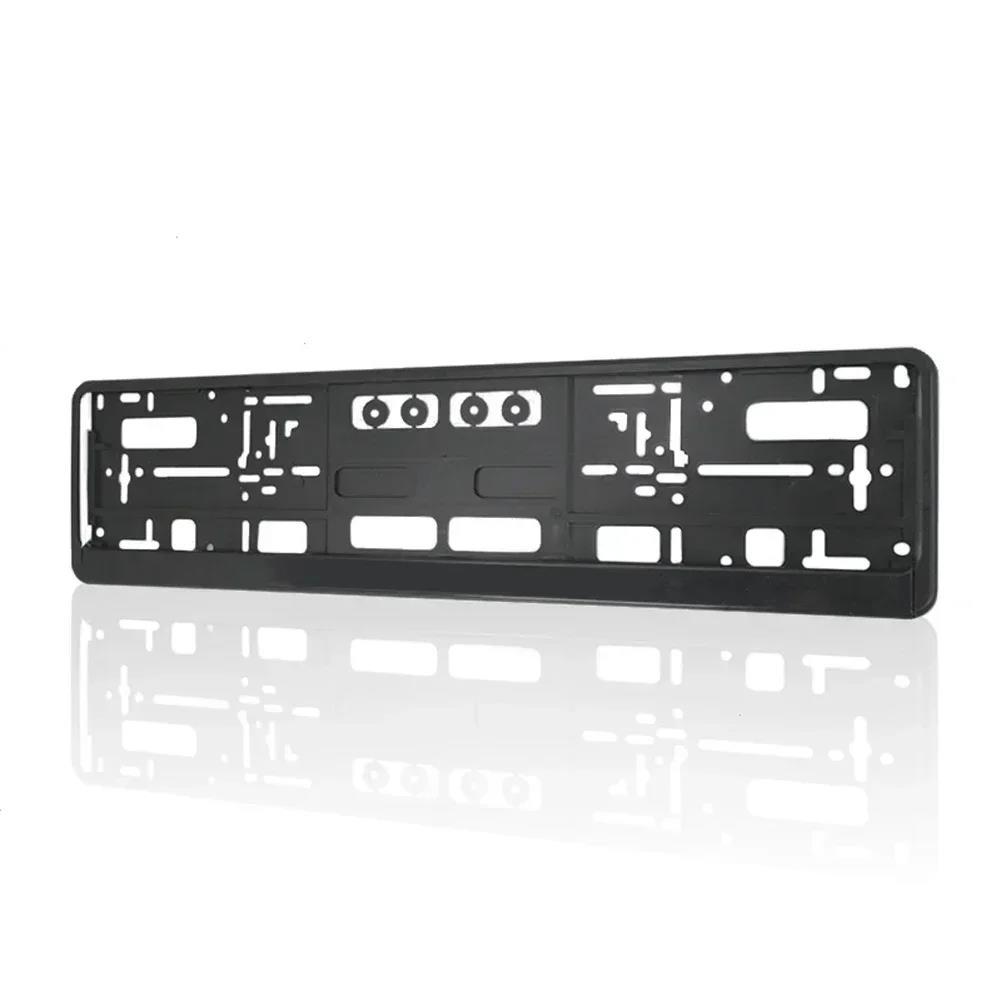 1/2Pcs Car Licence Plate Bracket Black Number Plate Holder EU Standard License Plate Frame Cover Anti-corrosion Auto Accessories License Plate Covers