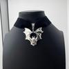 Gothic Punk Velvet Bat Choker: Retro Y2K Halloween Necklace