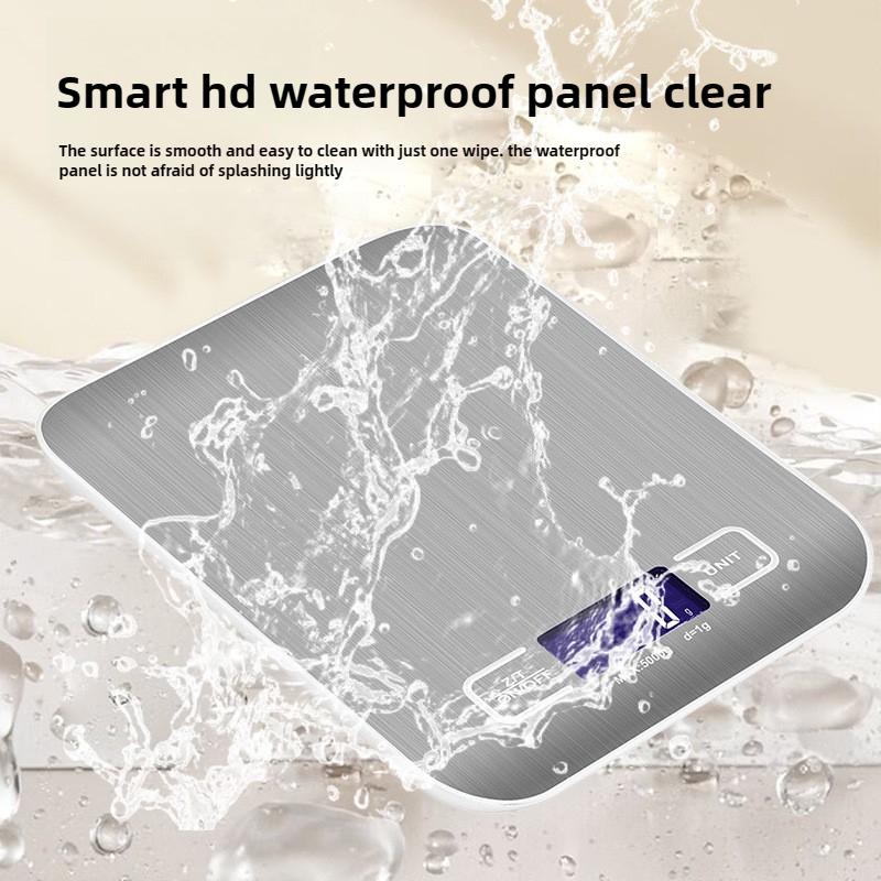 Smart Nutrition Scale - Waterproof Electronic Weighing with Stainless Steel Platform - High Accuracy for Health Foods & Baking